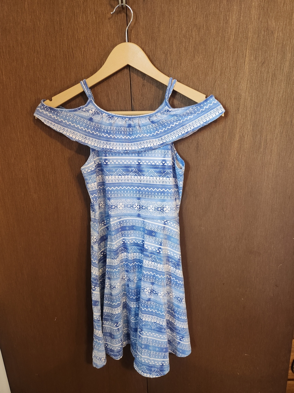 Place Blue Printed One-Shoulder Summer Dress